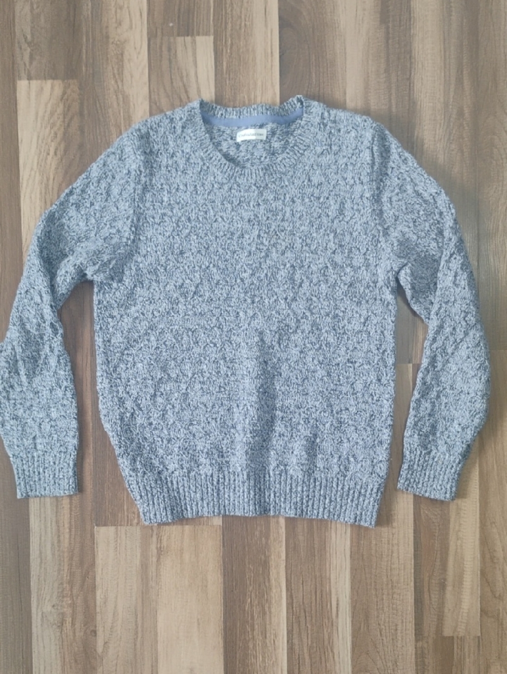 croft & barrow Mixed Blues Women's Crewneck Textured Sweater